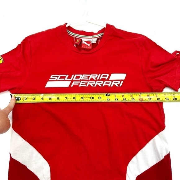Ferrari Puma Tee Shirt Adult Small Red Short Sleeve Logo Graphic Top Racing - Picture 10 of 12